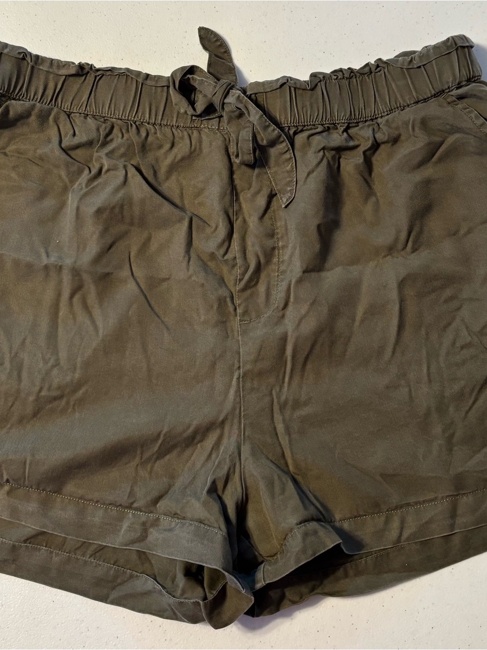 Lucky Brand Olive Drawstring Waist Athletic Shorts